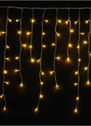 Гирлянда шторка с 61483-20 ​​y (4 метра, 100 лампочек, желтый свет, от батареек, 2 режима)