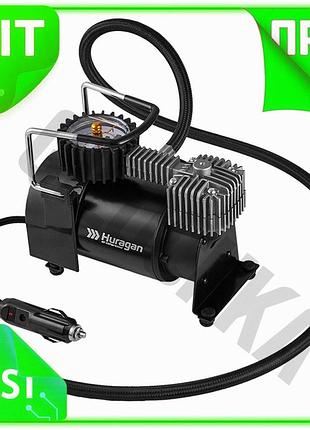 Ve автомобільний компресор huragan 12в new version 7 атм 37 л/хв для шин з автостопом на прикурювач на n6w_ver