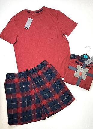 Піжама чоловіча з фланелевими шортами