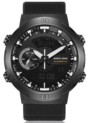 Часы тактические north edge hornet черный кварцевый с компасом альтиметром водостойкий 5 атм 45х15 мм му ve-33