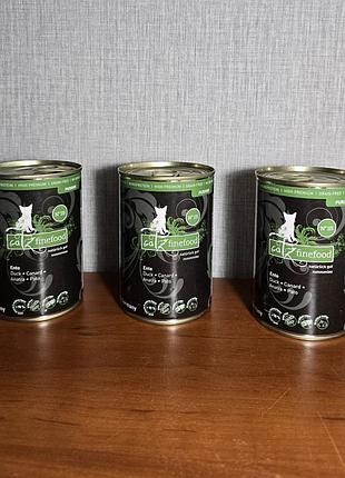 Влажный корм для котов catz finefood. 3 банки. 400 грамм.