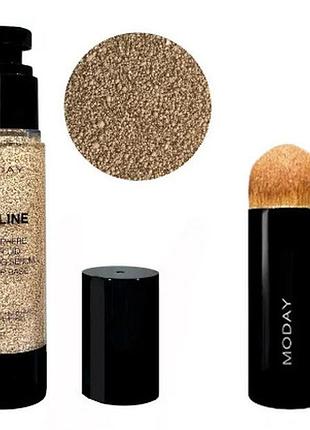 Набор микросферический тинт-флюид moday с нейлоновой кистью для макияжа № 033 светлый бежевый 50 мл
