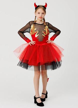 Костюм карнавальный чертик для девочки