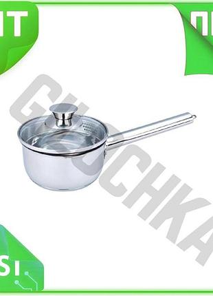 Ve сотейник нержавеющий maestro с new version крышкой 1 л термостойкое стекло для жарки и запекания ка n6w_ver