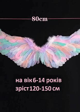 Крылья цветные из перьев, средние 40*80 см