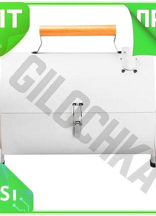 Ve мангал вугільний двосторонній 38×28 new version см білий портативний гриль для барбекю коптильня дл n6w_ver