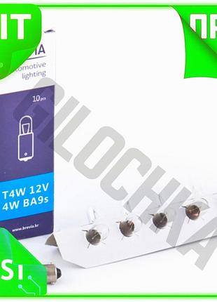 Ve лампа накаливания brevia 12v new version 4w ba9s для автомобиля белая замена штатных ламп 10 шт n6w_ver