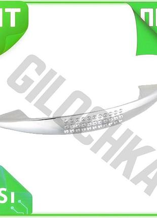 Ve ручка мебельная fzb 96мм new version стрела с точками хромированная для шкафов и комодов металличес n6w_ver