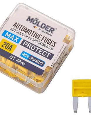 Набор предохранителей molder мини 20а 100шт ma22220 автомобильные предохранители для защиты электрообору ve-33