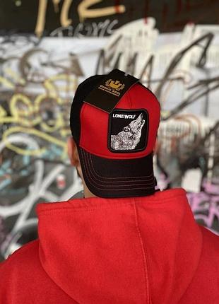 Красный/волк one size