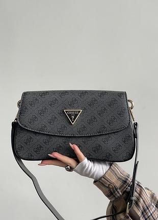 Сумка жіноча guess noelle багет сірий