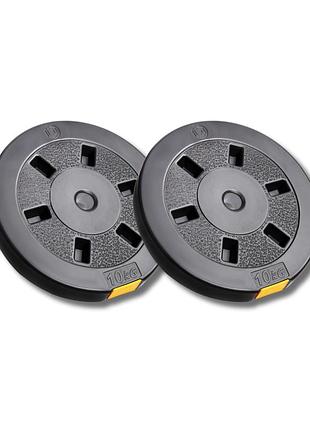 Сет композитных дисков besport powerpro 20 (2х10кг) для гантелей и штанг
