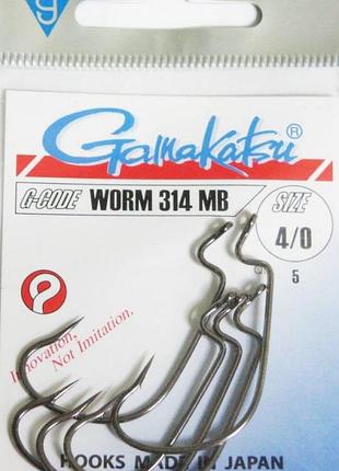 Гачок офсетний gamakatsu worm 314 mb # 004