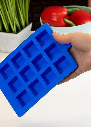 Форма для льда силиконовая с гербом украины 20 x 13.2 см синий