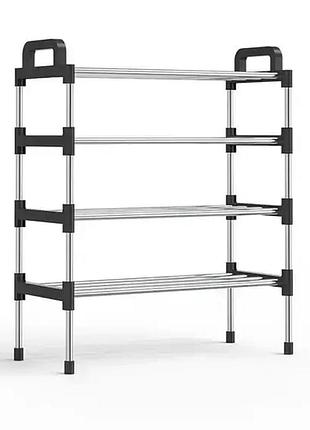 Полка для обуви металл 4 секции shoe rack