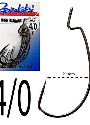 Гачок офсетний gamakatsu worm offset ewg sl ns # 4/0