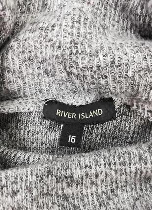 Фирменное стильное оверсайз вязаное платье свитер river island8 фото