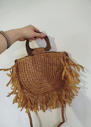 Соломенная сумочка, пляжная, декоративная сумочка