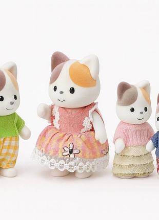 Набор флоксовых животных котики 6699a-6 — 4 фигурки с подвижными конечностями, 8 см и 5,5 см
