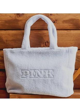 Стильная сумка шоппер тедди от victoria’s secret pink