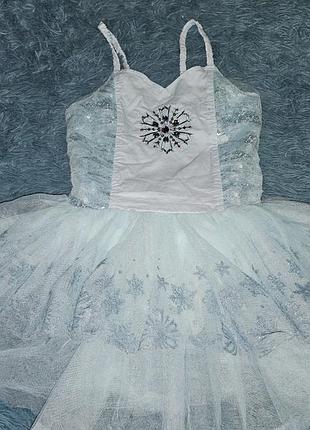 Платье-купальник снежинка на 9-10 лет