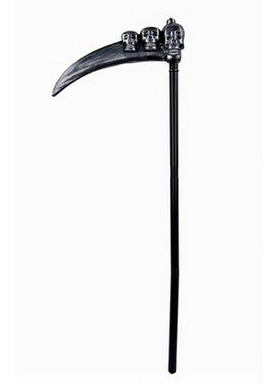 Коса смерть з трьома черепами велика пластикова 16-92