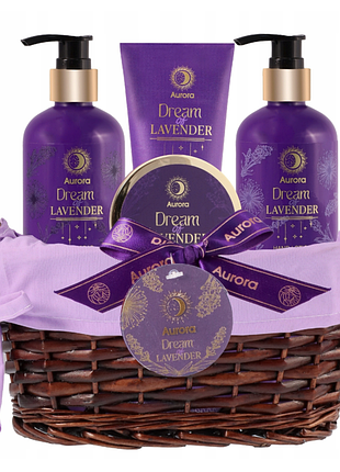 Женский подарочный набор из 5 продуктов в корзинке aurora dream of lavender