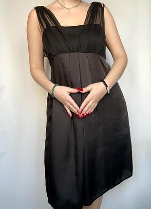 Атласна сукня з шифоном завʼязками бант principles petite