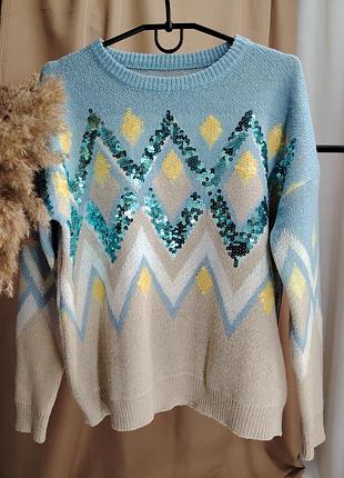 Свитер с пайетками ❄️