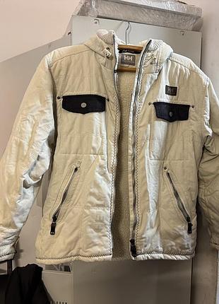 Куртка вінтаж helly hansen full-zip fleece/sherpa-lined hooded jacket
