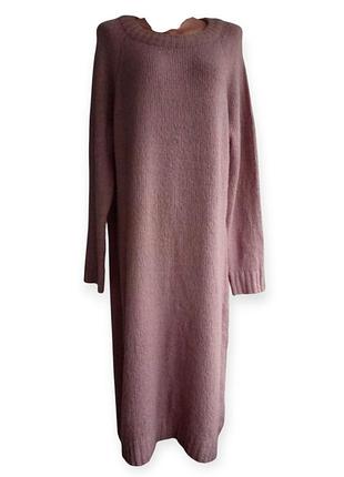 Модное мягкое вязаное платье 👗 большого размера батал