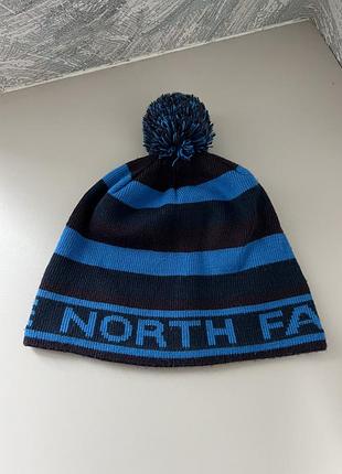 Шапка the north face / шапка з балабоном / шапка tnf / з помпоном tnf