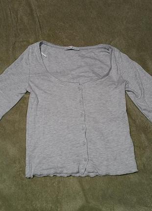 Кофточка жіноча bershka світло  сіра , розмір s