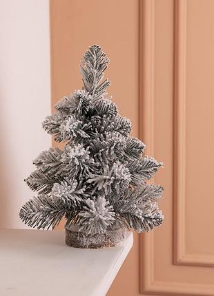 Искусственная новогодняя мини елка "полонинская" зимняя 25 см sok-m-04-1