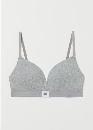 Сірий бюстгальтер h&m "love" (розмір 75b)