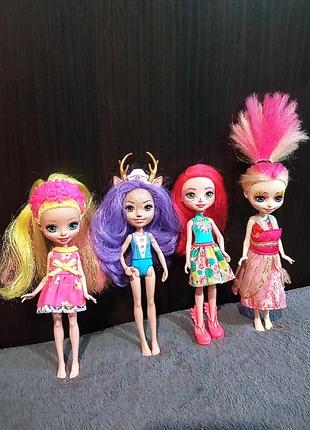Лот кукла энчантималс, птичка, олень, mattel
