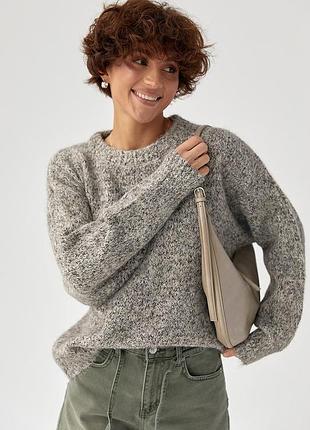 Вʼязана кофта меланж 5