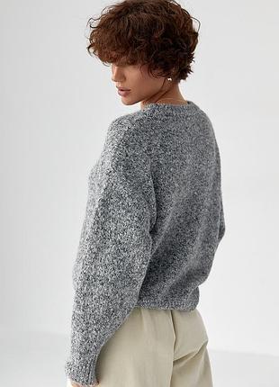 Вʼязана кофта меланж 9