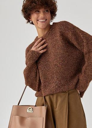 Вʼязана кофта меланж 2