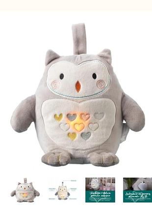 Интерактивная игрушка сова: ночник, белый шум, мелодия для младенцев. состояние новой.