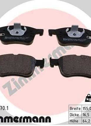 Колодки гальмівні дискові (комплект 4 шт) ford kuga iii (dfk) 1.5 2019.07- zi 20556.170.1