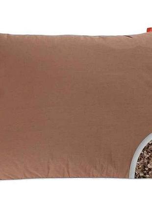 Подушка гречневая шелуха цельня хлопок, с гречневой люстрью, молния, однотонная р.40*60 тм homefort