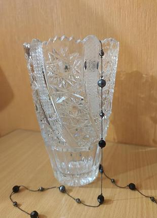Ваза для цветов хрусталь bohemia