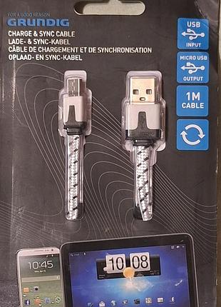 Кабель grundig з роз’ємами usb-a → micro usb (німеччина).