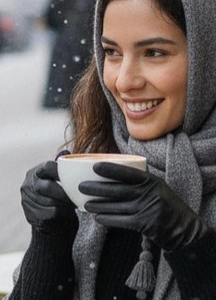 Вовняна зимова хустинка