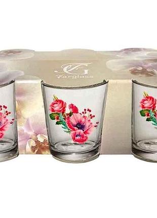 Набор стаканов 250мл 6шт низкие мак тм farglass