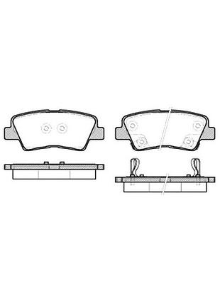 Колодки тормозные дисковые задн hyundai accent 2011-. sonata 08- kia rio 2011-. soul 09-. sang yong korando 20
