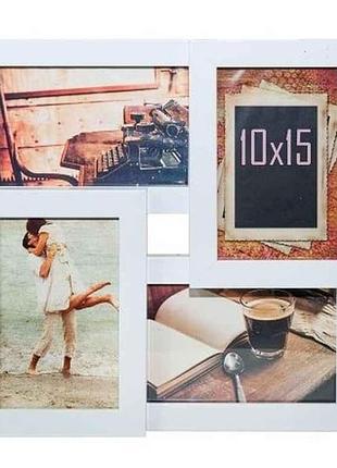 Коллаж 4_10-15 глянцеве скло білий pl15 тм ramka