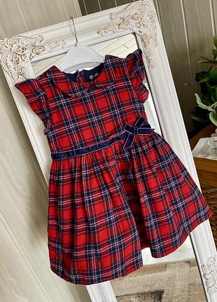 Сукня червона у клітинку, святкова сукня 2-3 років