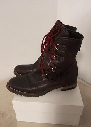 Кожаные ботинки made in italy 
коричневые,